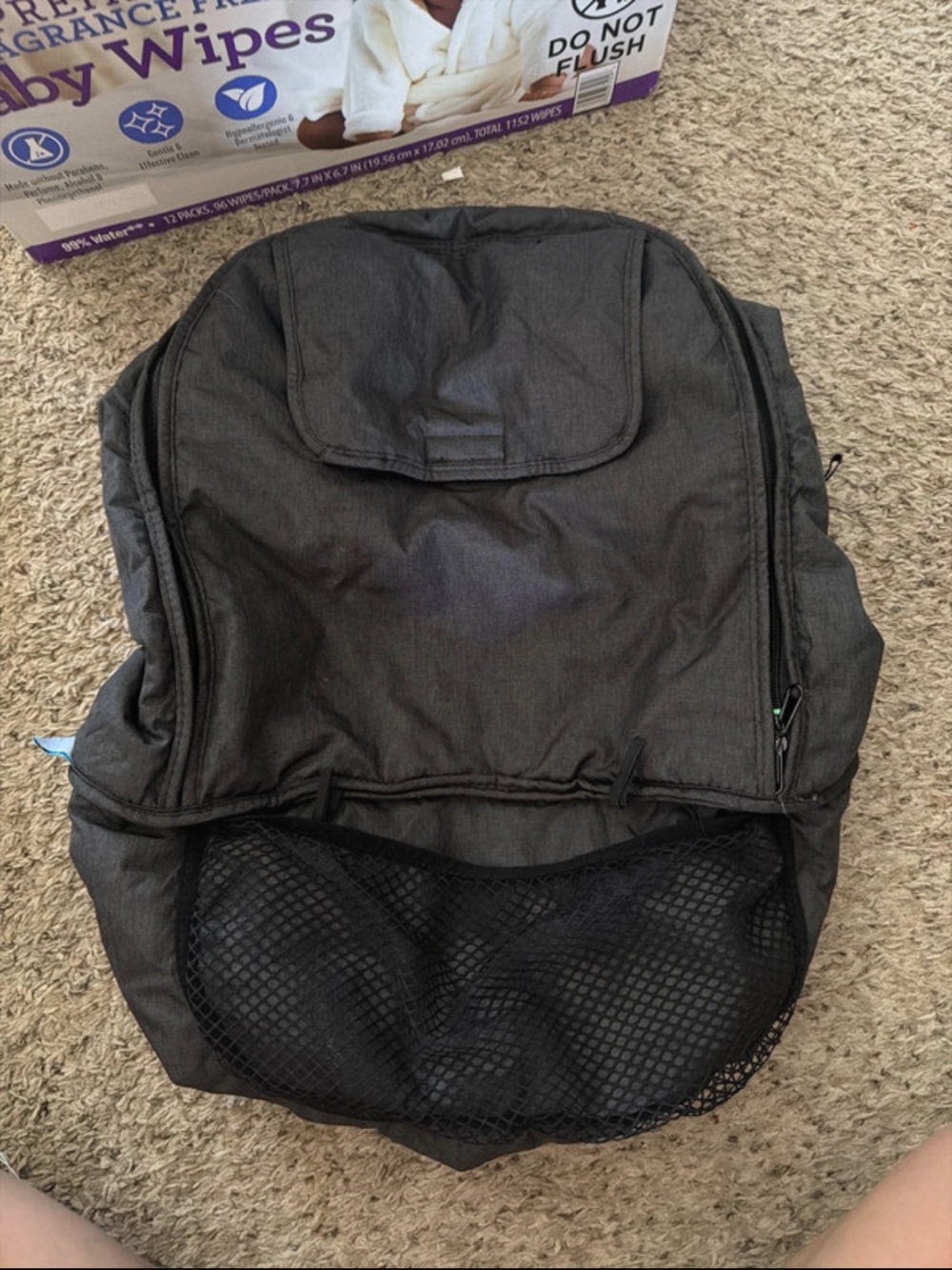 Fleece car seat carrier cover